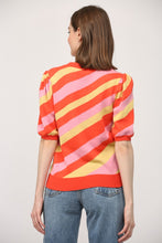 Load image into Gallery viewer, FATE Multi Colored Striped Knit Sweater in Orange Multi
