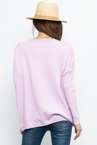 Newbury Kustom Boxy Fit Sweater in Lavender Shirts & Tops Newbury Kustom   
