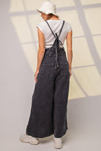 Load image into Gallery viewer, Easel Washed Cotton  Jumpsuit/Overalls in Black Overalls Easel   
