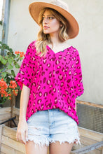 Load image into Gallery viewer, Jodifl Leopard Print Boxy Top in Hot Pink Top Jodifl   
