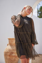Load image into Gallery viewer, Jodifl Twinkle Frilled Tiered Dress  in Black Dress Jodifl   
