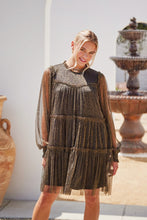 Load image into Gallery viewer, Jodifl Twinkle Frilled Tiered Dress  in Black Dress Jodifl   
