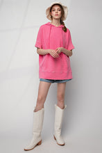 Load image into Gallery viewer, Easel Thermal Pullover Hoodie in Barbie Pink Top Easel   
