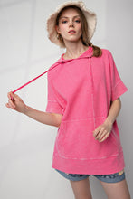 Load image into Gallery viewer, Easel Thermal Pullover Hoodie in Barbie Pink Top Easel   
