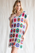 Load image into Gallery viewer, Jodifl Multicolored Knitted Kimono Cap Sleeves Dress Dress Jodifl   
