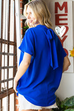 Load image into Gallery viewer, First Love Solid Color Air Flow Woven Top in Ultra Royal  First Love   
