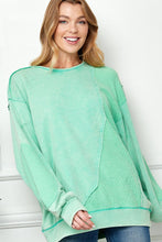 Load image into Gallery viewer, Lime &#39;N&#39; Chili Mineral Washed Sweatshirt Top in Vintage Lime
