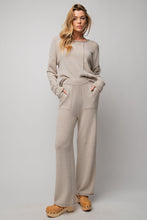 Load image into Gallery viewer, Easel Knitted Sweater Lounge Pants in Stone (PANTS ONLY) Pants Easel   
