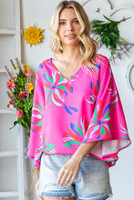 Load image into Gallery viewer, First Love Floral Print Top in Pink Multi Top First Love   
