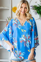 Load image into Gallery viewer, First Love Floral Print Top in Blue Multi Top First Love   
