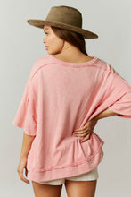 Load image into Gallery viewer, Fantastic Fawn Mineral Washed French Terry Tee in Pink  Fantastic Fawn   

