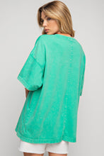 Load image into Gallery viewer, Easel Short Sleeve Mineral Wash Tunic Top in Evergreen Shirts &amp; Tops Easel   
