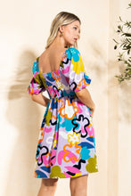 Load image into Gallery viewer, Oddi Floral Printed Mini Dress in Lavender Dress Oddi   
