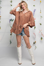 Load image into Gallery viewer, Easel Kimono Sleeve Soft Cotton Towel Hoodie in Mocha Shirts &amp; Tops Easel   
