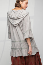 Load image into Gallery viewer, Easel Kimono Sleeve Soft Cotton Towel Hoodie in Pigeon Shirts &amp; Tops Easel   
