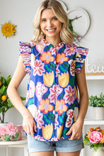 Load image into Gallery viewer, First Love Floral Print Top in Orange Multi Shirts &amp; Tops First Love   

