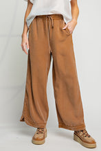 Load image into Gallery viewer, Easel Mineral Washed Wide Leg Pants in Camel Pants Easel   
