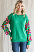 Load image into Gallery viewer, Jodifl Solid Knit Unique Colors Sleeves Sweater in Emerald Shirts &amp; Tops Jodifl   
