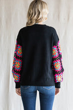 Load image into Gallery viewer, Jodifl Solid Knit Unique Colors Sleeves Sweater in Black Shirts &amp; Tops Jodifl   
