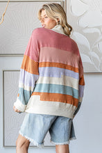 Load image into Gallery viewer, Oli &amp; Hali Color Block Pullover Top in Pink Combo
