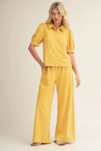 Load image into Gallery viewer, Jodifl Mineral Washed Wide Leg Pants in Honey Mustard

