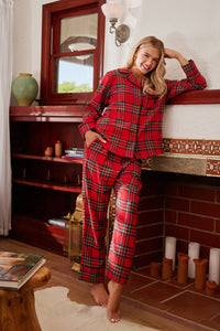 Jodifl Checkered Pajama Set in Red loungewear Jodifl   