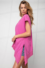 Load image into Gallery viewer, Easel Sharkbite Hem Tunic Top in Fuchsia Top Easel   
