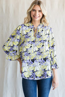 Jodifl Flower Print Top in Lemon Yellow