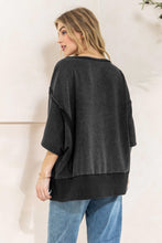 Load image into Gallery viewer, Oddi Washed Terry Knit BAMA Top in Washed Black Shirts &amp; Tops Oddi   
