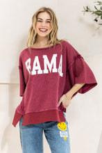 Load image into Gallery viewer, Oddi Washed Terry Knit BAMA Top in Washed Burgundy Shirts &amp; Tops Oddi   
