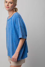 Load image into Gallery viewer, Easel Cotton Gauze Boxy Top in Royal Blue Shirts &amp; Tops Easel   

