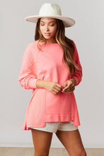 Load image into Gallery viewer, Fantastic Fawn Pull Over With Side Zipper Details in Neon Pink Shirts &amp; Tops Fantastic Fawn   
