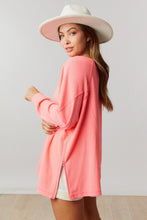 Load image into Gallery viewer, Fantastic Fawn Pull Over With Side Zipper Details in Neon Pink Shirts &amp; Tops Fantastic Fawn   
