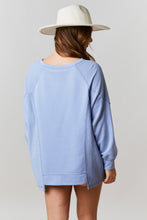 Load image into Gallery viewer, Fantastic Fawn Pull Over With Side Zipper Details in Light Blue Shirts &amp; Tops Fantastic Fawn   

