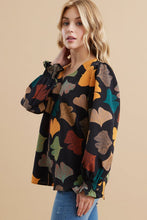 Load image into Gallery viewer, Jodifl Ginkgo Leaves Print Top in Black Shirts &amp; Tops Jodifl   
