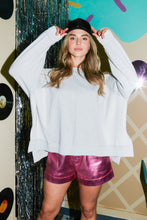 Load image into Gallery viewer, Fantastic Fawn Oversized Top With Reversed Stitch Details in Heather Grey Top Fantastic Fawn   
