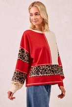 Load image into Gallery viewer, BiBi Mix N Match French Terry Top in Dark Red

