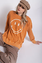 Load image into Gallery viewer, Easel Smiley Face Top in Dried Orange Shirts &amp; Tops Easel   
