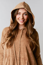 Load image into Gallery viewer, Fantastic Fawn Mineral Washed Cotton Jersey Hooded Loose Fit Top in Camel Shirts &amp; Tops Fantastic Fawn   
