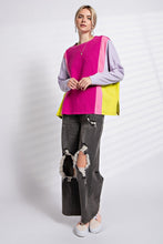 Load image into Gallery viewer, Easel Mineral Washed Cotton Top in Magenta Shirts &amp; Tops Easel   
