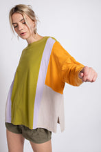 Load image into Gallery viewer, Easel Mineral Washed Cotton Top in Green Tea Shirts &amp; Tops Easel   
