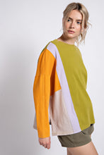 Load image into Gallery viewer, Easel Mineral Washed Cotton Top in Green Tea Shirts &amp; Tops Easel   
