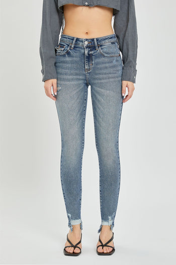 Cello Jeans Mid Rise Skinny Ankle Jeans in Tint