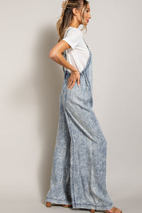 ee:some Mineral Washed Tie Dye Jumpsuit in Denim Jumpsuit eesome   