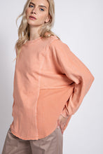 Load image into Gallery viewer, Easel Mineral Washed Tunic Top in Coral Cream Shirts &amp; Tops Easel   
