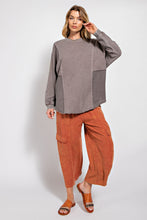 Load image into Gallery viewer, Easel Mineral Washed Tunic Top in Ash Mocha Shirts &amp; Tops Easel   
