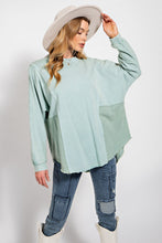 Load image into Gallery viewer, Easel Mineral Washed Tunic Top in Sage Shirts &amp; Tops Easel   
