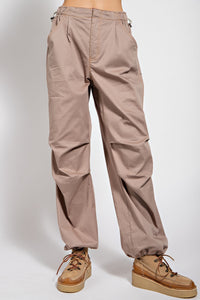 Easel Parachute Cargo Pants in Mushroom Pants Easel   