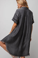 Load image into Gallery viewer, Easel Washed Black Denim Shirt Dress Dress Easel   
