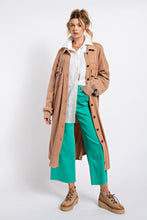 Load image into Gallery viewer, Easel Thermal Button Down Shirt Jacket or Dress in Camel Dress Easel   
